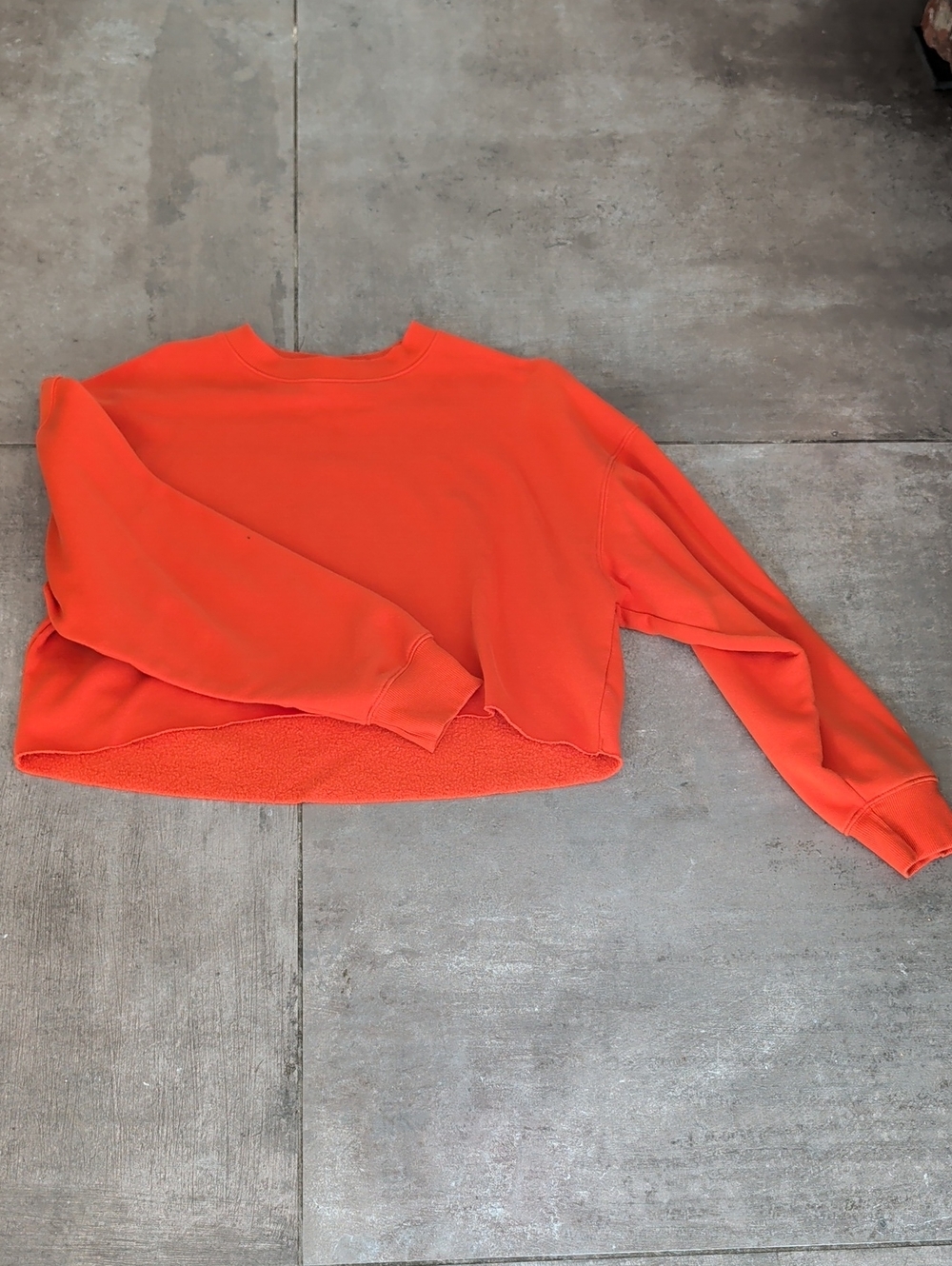 Wild Fable Orange Cropped Crewneck Sweatshirt Size M